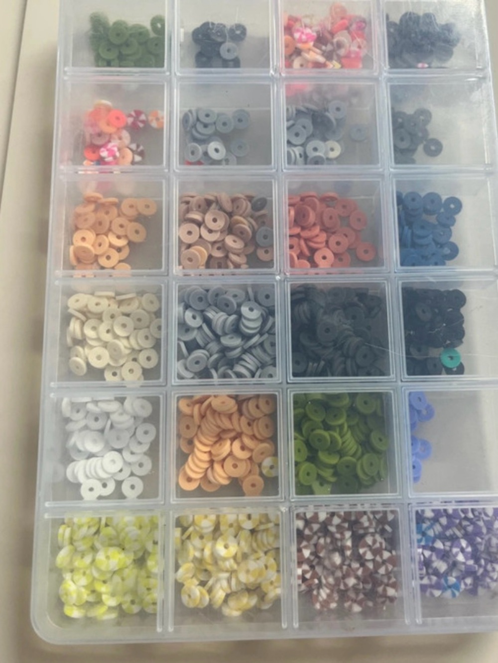 Clear Plastic 24-Compartment Storage Organizer - Assorted Colors